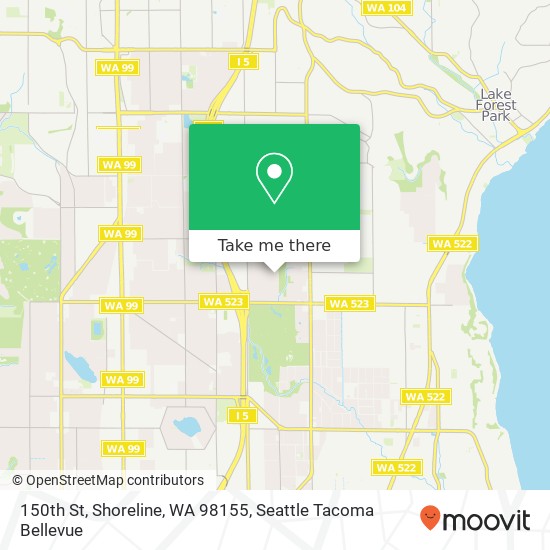 150th St, Shoreline, WA 98155 map