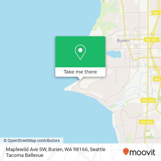 Maplewild Ave SW, Burien, WA 98166 map