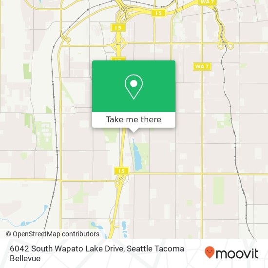 Mapa de 6042 South Wapato Lake Drive, 6042 S Wapato Lake Dr, Tacoma, WA 98408, USA
