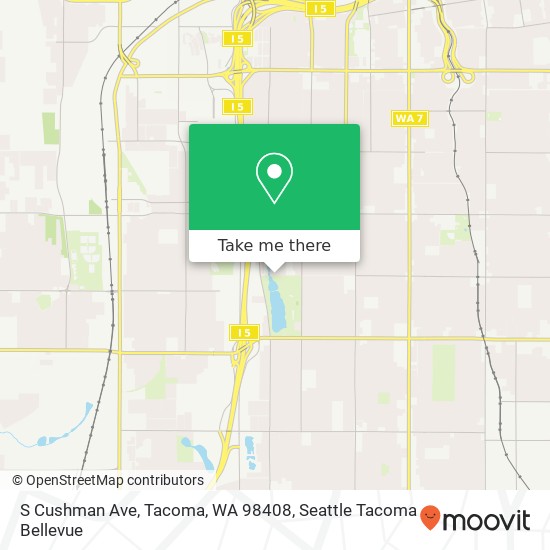Mapa de S Cushman Ave, Tacoma, WA 98408