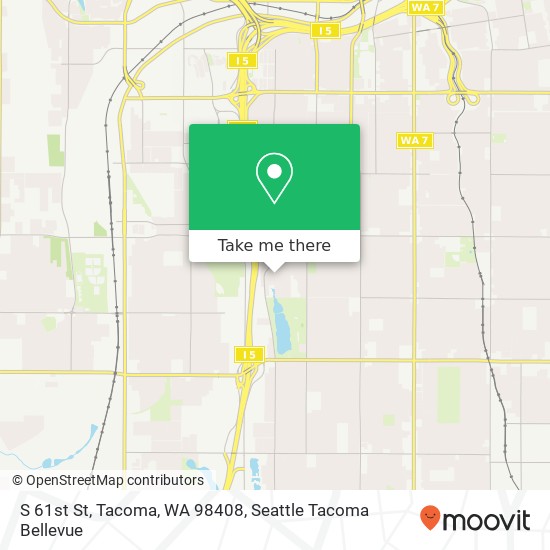 Mapa de S 61st St, Tacoma, WA 98408