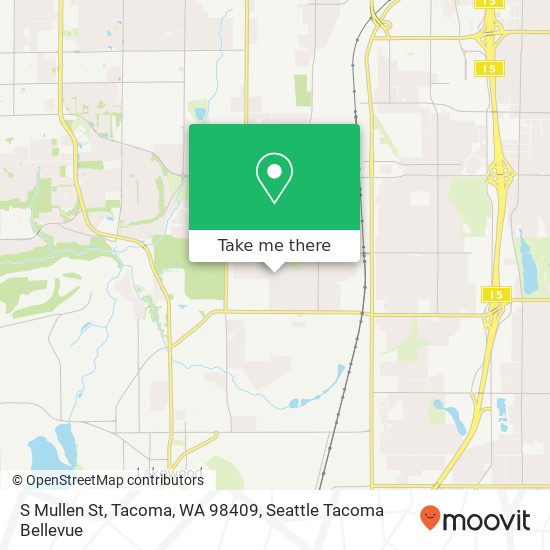 Mapa de S Mullen St, Tacoma, WA 98409