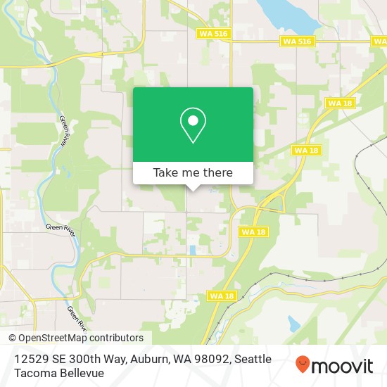 Mapa de 12529 SE 300th Way, Auburn, WA 98092