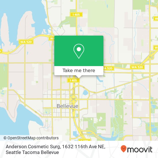 Mapa de Anderson Cosmetic Surg, 1632 116th Ave NE