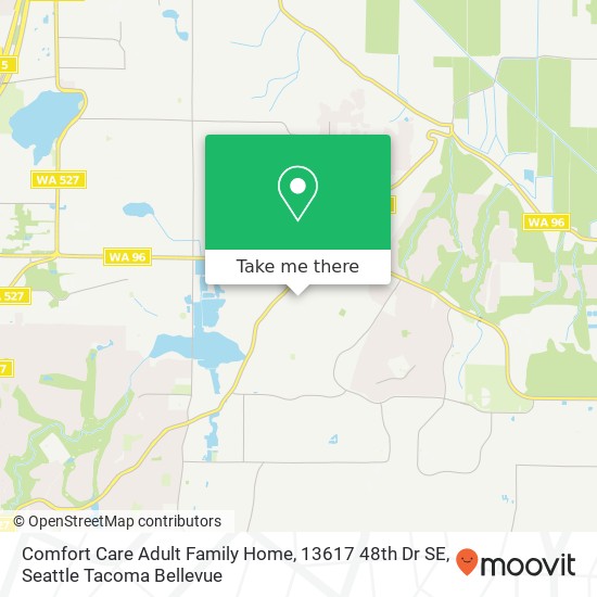 Mapa de Comfort Care Adult Family Home, 13617 48th Dr SE