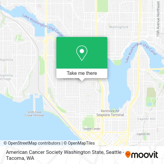 Mapa de American Cancer Society Washington State