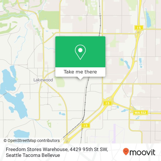 Mapa de Freedom Stores Warehouse, 4429 95th St SW