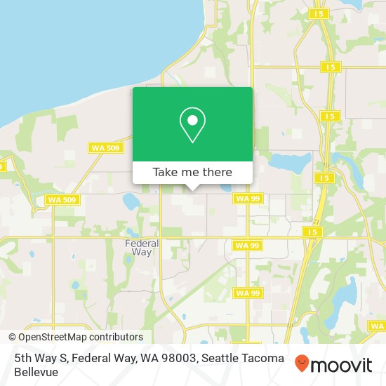 5th Way S, Federal Way, WA 98003 map