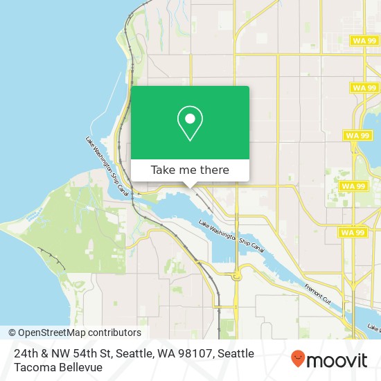 24th & NW 54th St, Seattle, WA 98107 map