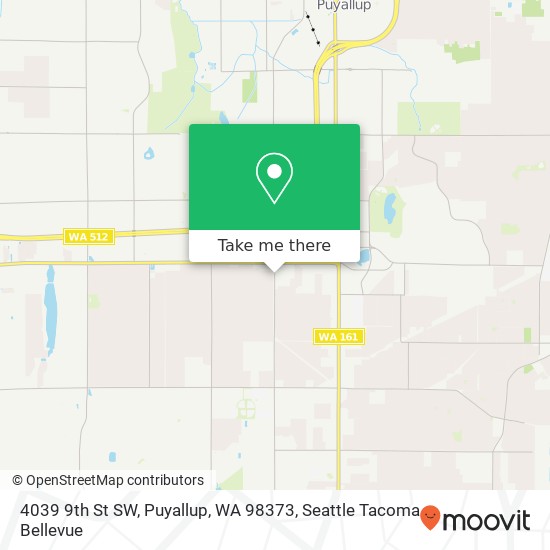 Mapa de 4039 9th St SW, Puyallup, WA 98373