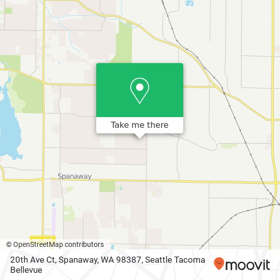 Mapa de 20th Ave Ct, Spanaway, WA 98387