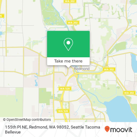 Mapa de 155th Pl NE, Redmond, WA 98052