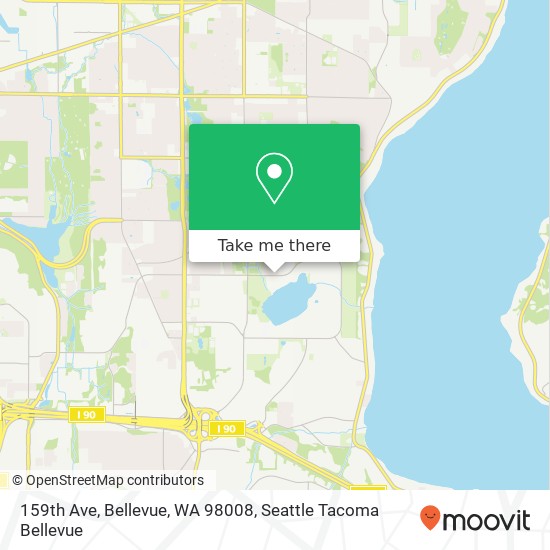 159th Ave, Bellevue, WA 98008 map