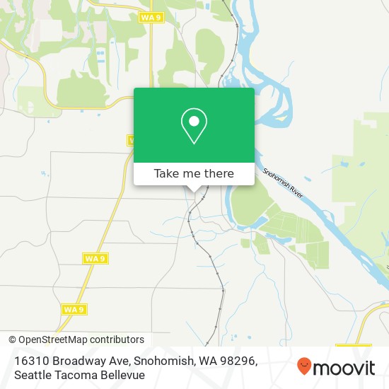 Mapa de 16310 Broadway Ave, Snohomish, WA 98296