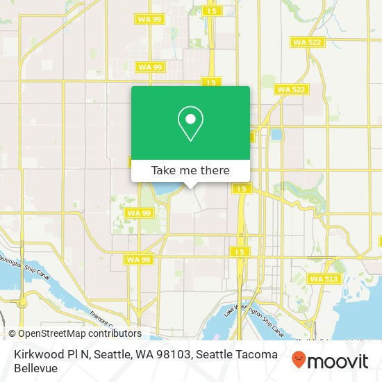 Mapa de Kirkwood Pl N, Seattle, WA 98103