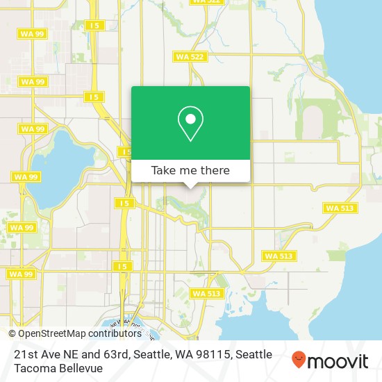 21st Ave NE and 63rd, Seattle, WA 98115 map