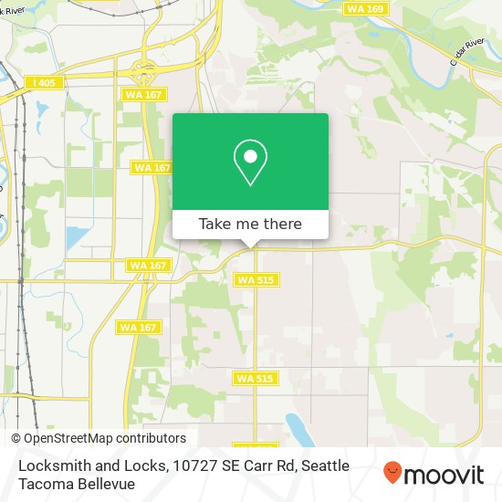 Mapa de Locksmith and Locks, 10727 SE Carr Rd