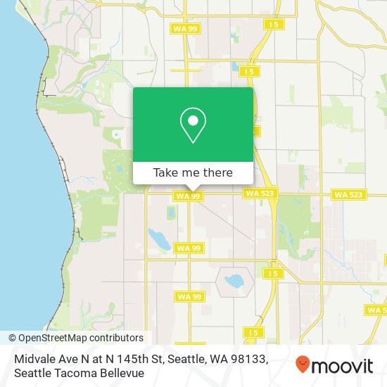 Midvale Ave N at N 145th St, Seattle, WA 98133 map