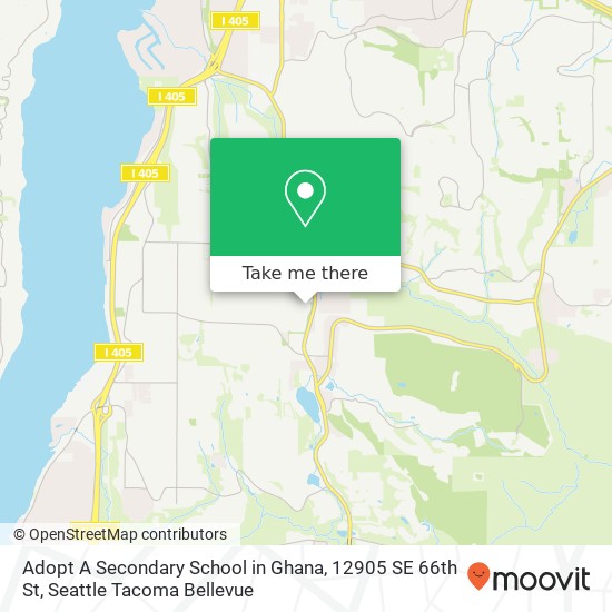 Mapa de Adopt A Secondary School in Ghana, 12905 SE 66th St