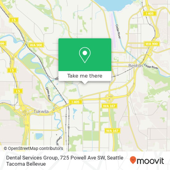 Mapa de Dental Services Group, 725 Powell Ave SW