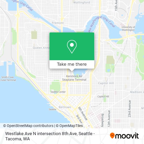 Mapa de Westlake Ave N intersection 8th Ave