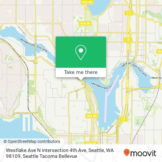 Westlake Ave N intersection 4th Ave, Seattle, WA 98109 map