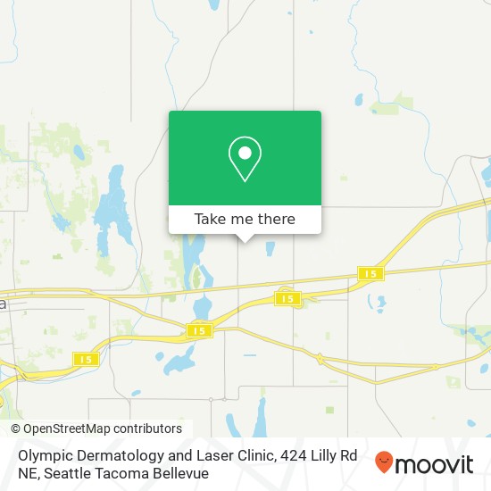 Mapa de Olympic Dermatology and Laser Clinic, 424 Lilly Rd NE