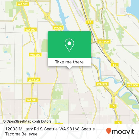 Mapa de 12033 Military Rd S, Seattle, WA 98168
