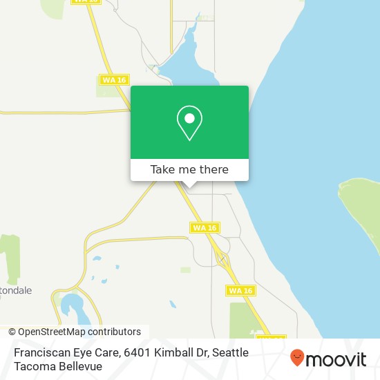 Mapa de Franciscan Eye Care, 6401 Kimball Dr
