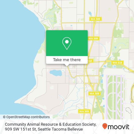 Mapa de Community Animal Resource & Education Society, 909 SW 151st St