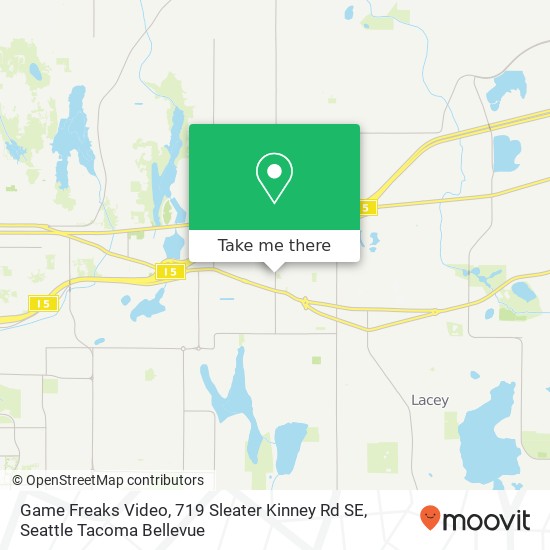 Game Freaks Video, 719 Sleater Kinney Rd SE map