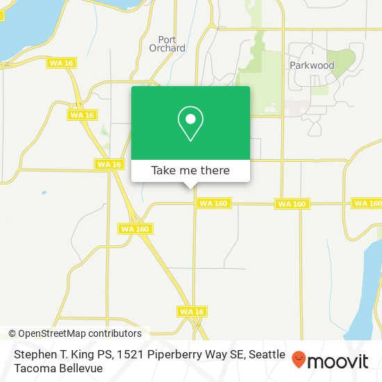Mapa de Stephen T. King PS, 1521 Piperberry Way SE