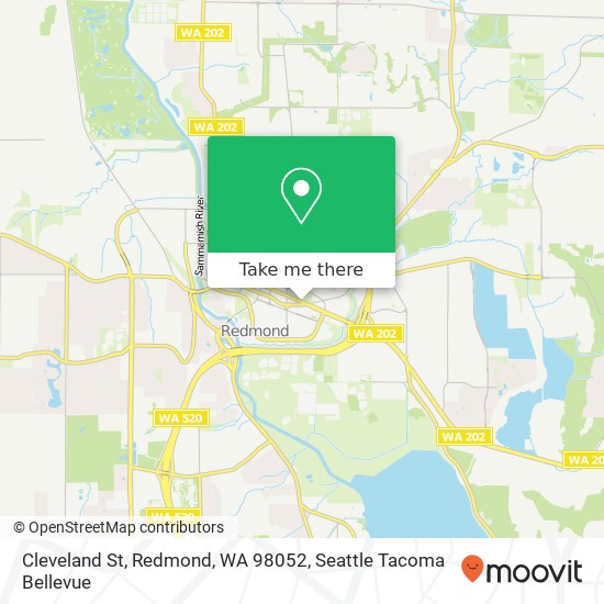 Mapa de Cleveland St, Redmond, WA 98052