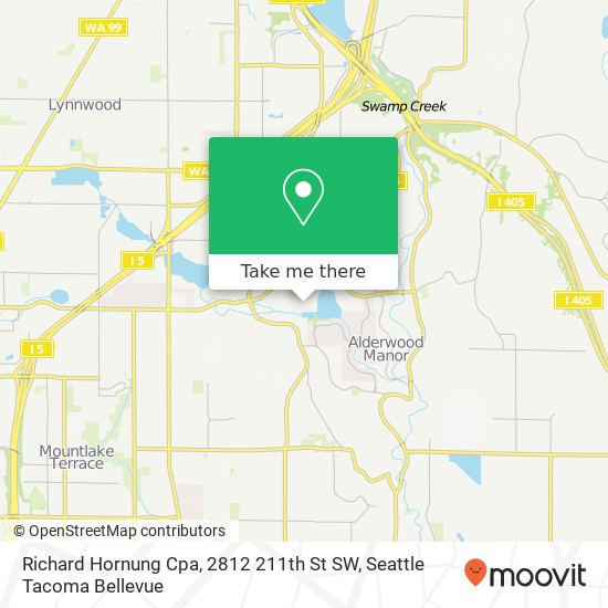 Mapa de Richard Hornung Cpa, 2812 211th St SW