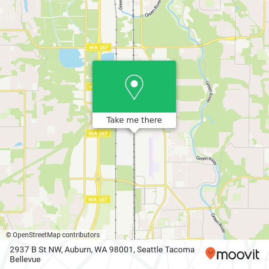 Mapa de 2937 B St NW, Auburn, WA 98001