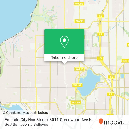 Mapa de Emerald City Hair Studio, 8011 Greenwood Ave N