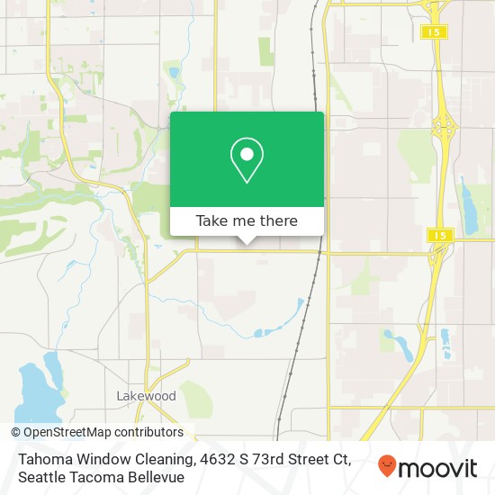 Tahoma Window Cleaning, 4632 S 73rd Street Ct map