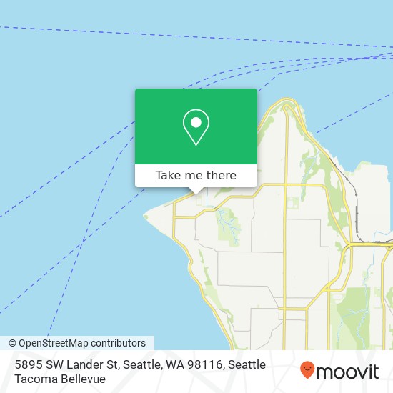 Mapa de 5895 SW Lander St, Seattle, WA 98116