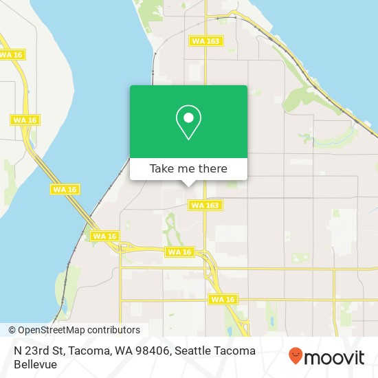 Mapa de N 23rd St, Tacoma, WA 98406