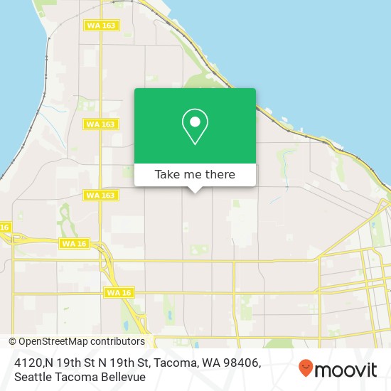 Mapa de 4120,N 19th St N 19th St, Tacoma, WA 98406