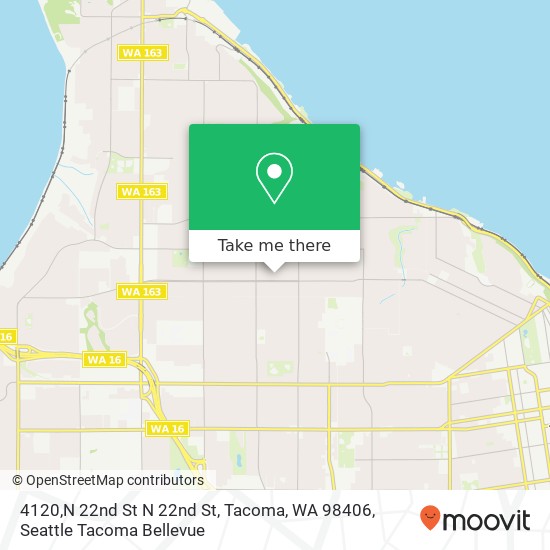 Mapa de 4120,N 22nd St N 22nd St, Tacoma, WA 98406