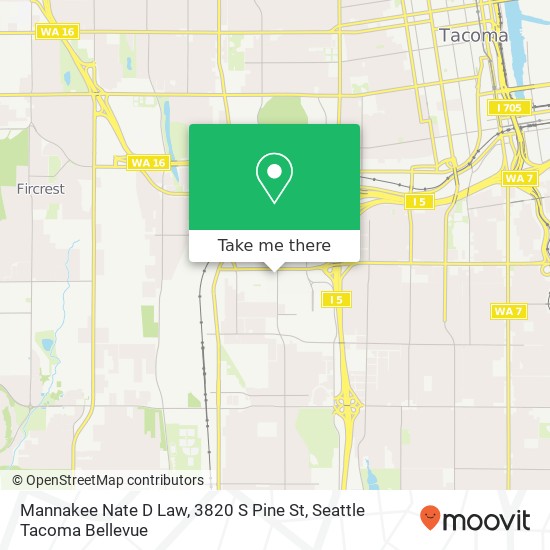 Mapa de Mannakee Nate D Law, 3820 S Pine St