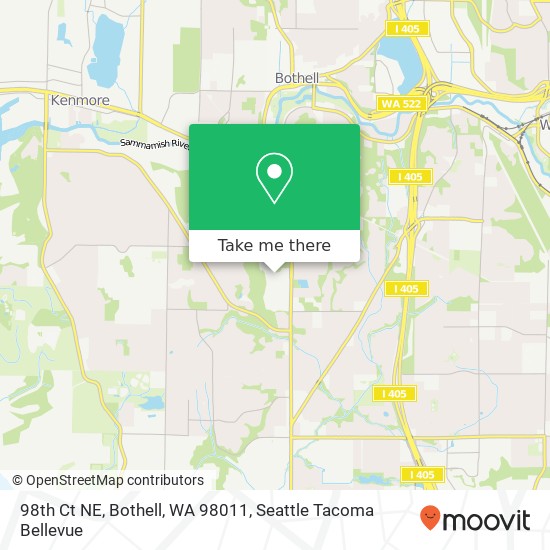 Mapa de 98th Ct NE, Bothell, WA 98011