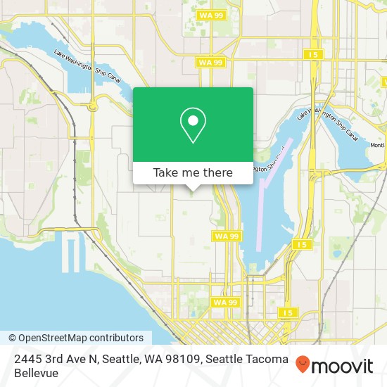 Mapa de 2445 3rd Ave N, Seattle, WA 98109