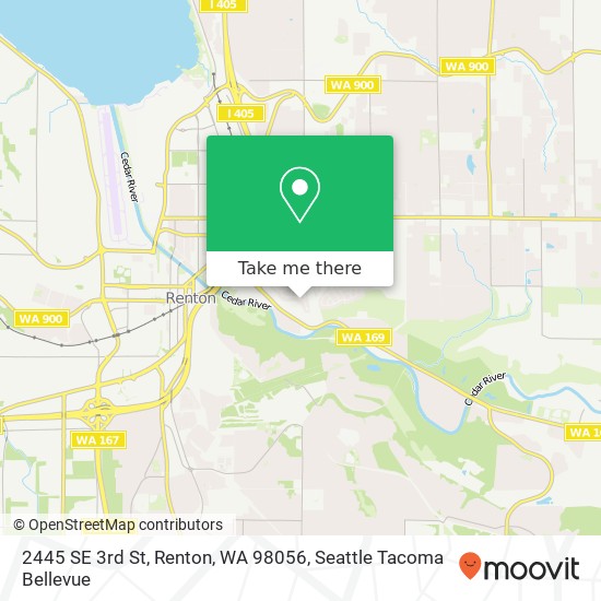 Mapa de 2445 SE 3rd St, Renton, WA 98056