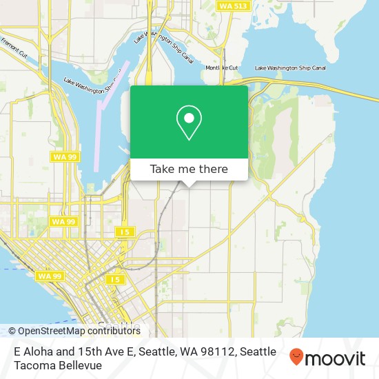 Mapa de E Aloha and 15th Ave E, Seattle, WA 98112