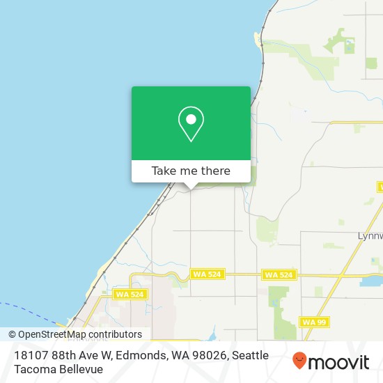 Mapa de 18107 88th Ave W, Edmonds, WA 98026