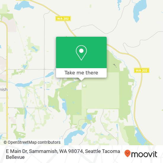 Mapa de E Main Dr, Sammamish, WA 98074