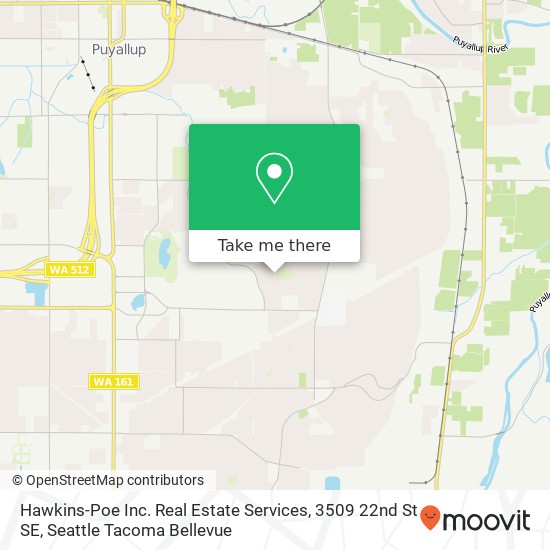 Mapa de Hawkins-Poe Inc. Real Estate Services, 3509 22nd St SE