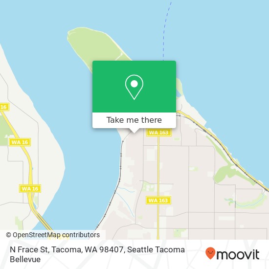 Mapa de N Frace St, Tacoma, WA 98407